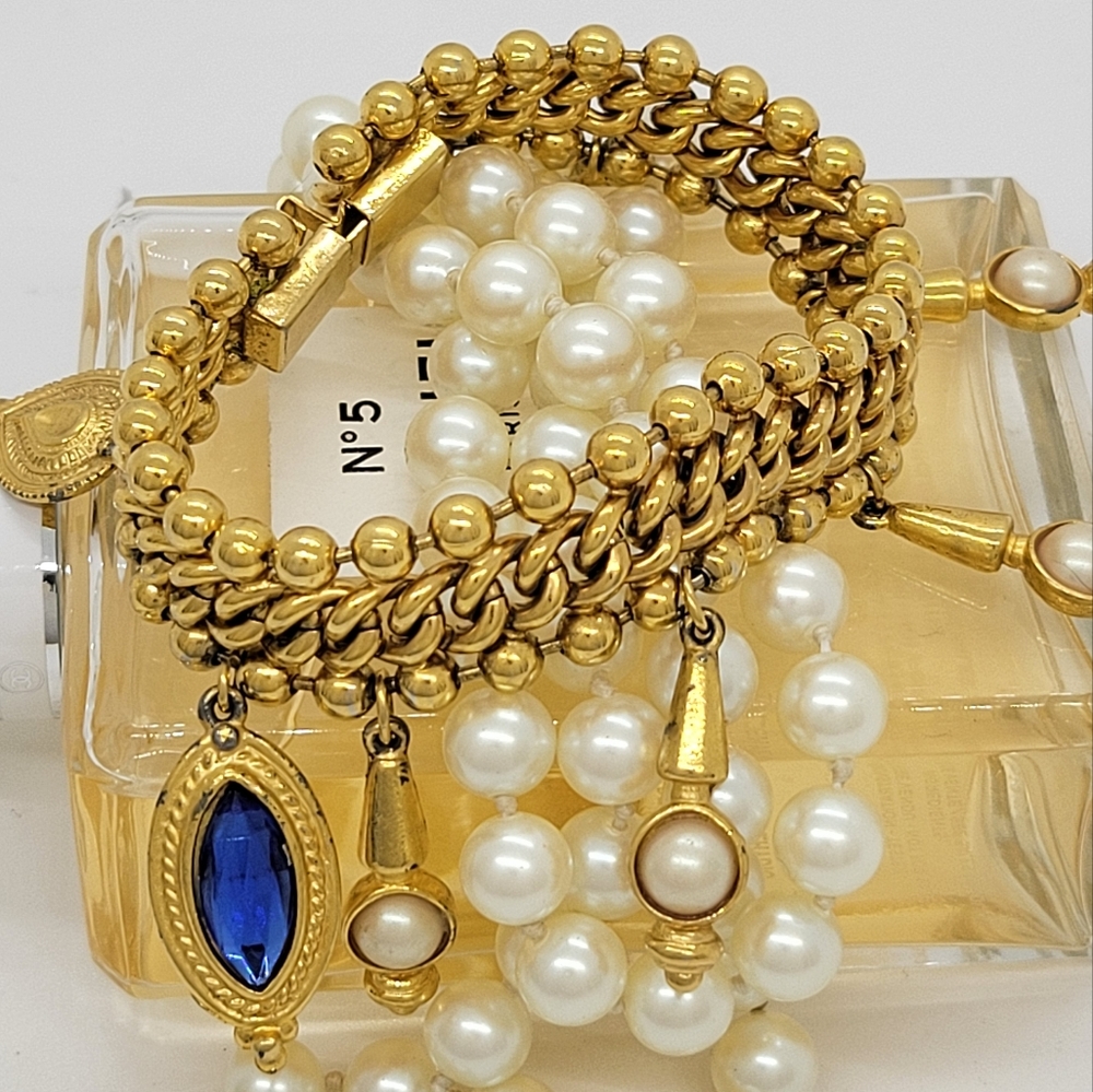 Vintage Ben Amun Signed Rare Charm Bracelet